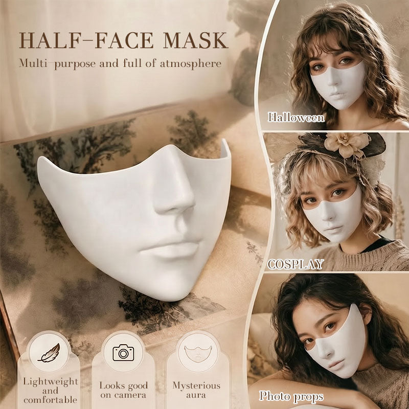 Fashion Hand Painted Half Face Mask Retro Antique Style Peking Opera Mask Cosplay Role Play Mask DIY Home Wall Decor Party Gift