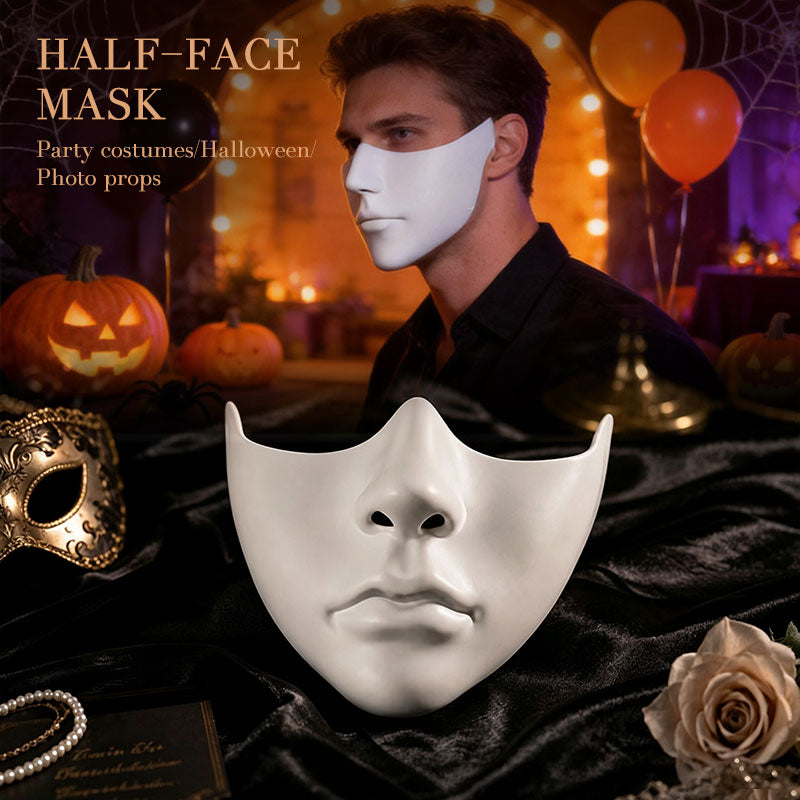 Fashion Hand Painted Half Face Mask Retro Antique Style Peking Opera Mask Cosplay Role Play Mask DIY Home Wall Decor Party Gift