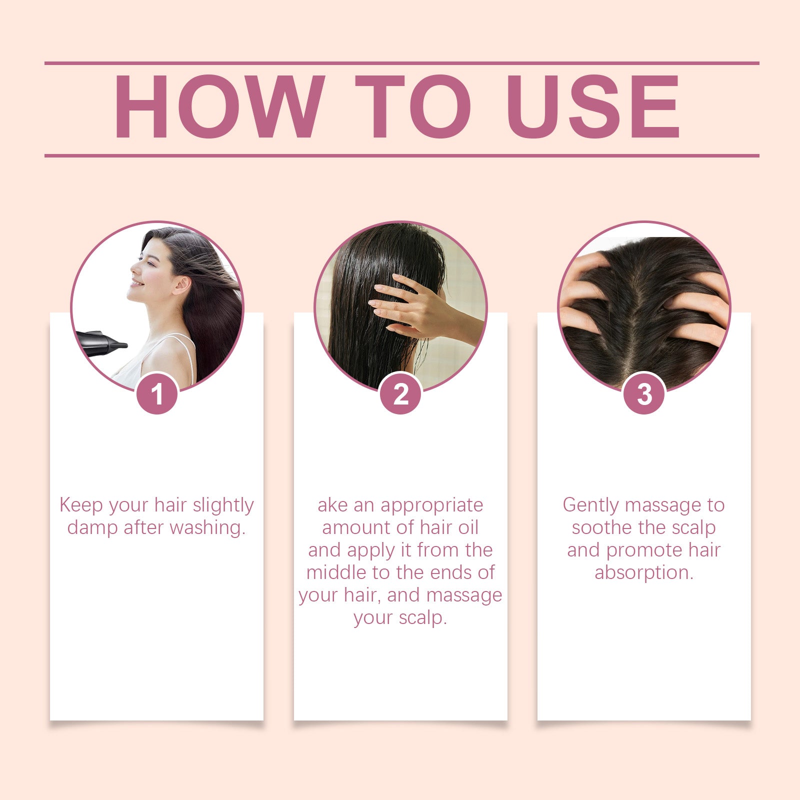 Hoegoa Hair Care Essential Oil, Nourishes Smooth Hair, Natural Shine, Fluff And Improves Frizzy Hair